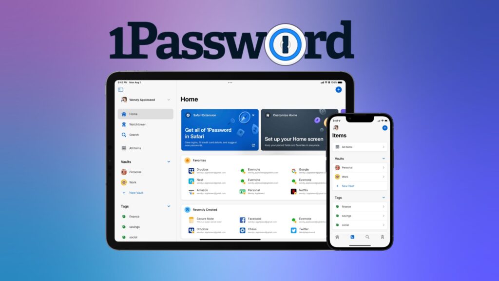 1Password nejlepší správce hesel